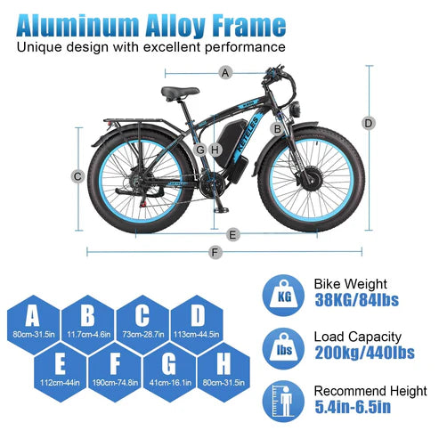 KETELES K800 2000W Dual Motor 48V23Ah Mountain Electric Bike
