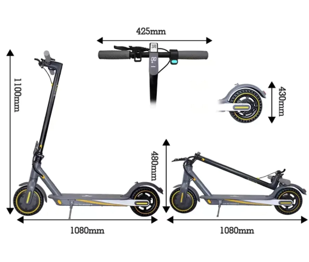 V8 Electric Scooters UK 8.5" Folding 350W 35KM Long Range E-Scooter